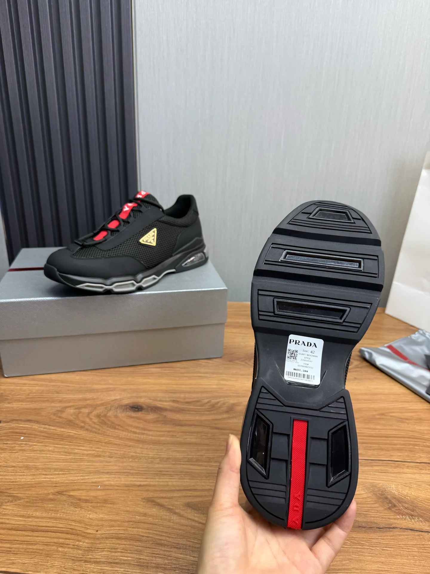 Men's shoes 💰660💰 [PRADA] Men's shoes are popular in the counter, high-quality shipments ✔️Official website synchronization, original imported cowhide with comfortable mesh + cowhide lining, 1⃣️:1⃣️reproduction, original factory air-cushioned original sole, 38-45